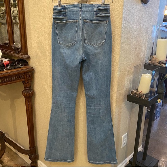 VERONICA BEARD Blue Beverly Skinny Flare High Rise Jeans Size 26 - Picture 5 of 9